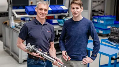 Product manager Josef Frank (right) and developer Kurt Schrattbauer